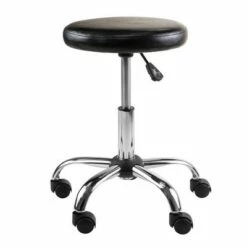 Clark Adjustable Height Swivel Bar Stool with Cushion Black - Winsome
