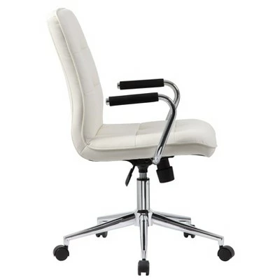 Modern Office Chair with Chrome Arms White - Boss Office Products 5 Modern Office Chair with Chrome Arms White - Boss Office Products - Image 3