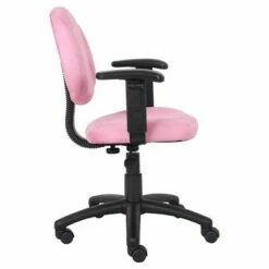 Microfiber Deluxe Posture Chair with Adjustable Arms - Boss Office Products Blue