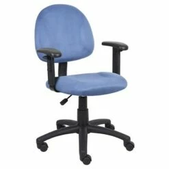 Microfiber Deluxe Posture Chair with Adjustable Arms - Boss Office Products Blue -Office Chairs Sales Shop unnamed file 6333