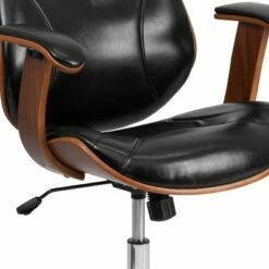 Flash Furniture Mid-Back Black LeatherSoft Executive Ergonomic Wood Swivel Office Chair with Arms -Office Chairs Sales Shop unnamed file 6339