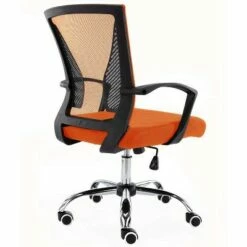 Modern Home Zuna Ergonomic Design Breathable Mesh Modern Mid Back Office Desk Chair w/ Lumbar Support, Steel Base, and Rolling Wheels, Black & Orange -Office Chairs Sales Shop unnamed file 634