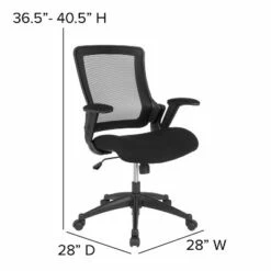 Flash Furniture Mid-Back Black Mesh Executive Swivel Office Chair with Molded Foam Seat and Adjustable Arms -Office Chairs Sales Shop unnamed file 6346