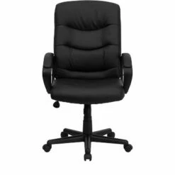 Mid-Back LeatherSoft Executive Swivel Office Chair with Three Line Horizontal Stitch Back and Arms Black - Flash Furniture -Office Chairs Sales Shop unnamed file 6355