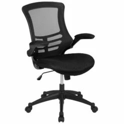 Swivel Task Chair with Mesh Padded Seat Black - Flash Furniture