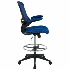 Flash Furniture Mid-Back Mesh Ergonomic Drafting Chair with Adjustable Foot Ring and Flip-Up Arms -Office Chairs Sales Shop unnamed file 6380