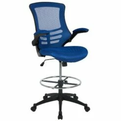 Flash Furniture Mid-Back Mesh Ergonomic Drafting Chair with Adjustable Foot Ring and Flip-Up Arms -Office Chairs Sales Shop unnamed file 6381