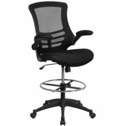 Flash Furniture Mid-Back Mesh Ergonomic Drafting Chair with Adjustable Foot Ring and Flip-Up Arms -Office Chairs Sales Shop unnamed file 6386