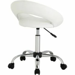 Studio 55D Orbit White Faux Leather Adjustable Rolling Office Stool -Office Chairs Sales Shop unnamed file 6413