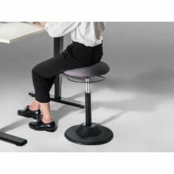Monoprice Sit-Stand Dynamic Stool - Gray/Black With Round Seat, Air Lift Height-Adjustable - Workstream Collection -Office Chairs Sales Shop unnamed file 6419