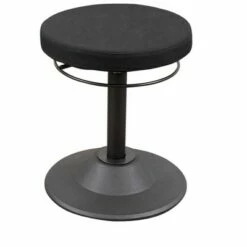 Stand Up Desk Store Ergonomic Adjustable Active Standing Desk Chair - Safely Rock, Tilt, and Lean (Black, 15.75" Diameter)