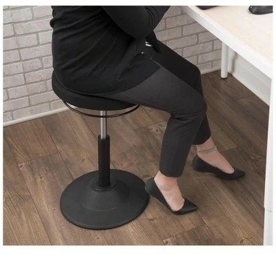 Stand Up Desk Store Ergonomic Adjustable Active Standing Desk Chair - Safely Rock, Tilt, and Lean (Black, 15.75" Diameter) 5 Stand Up Desk Store Ergonomic Adjustable Active Standing Desk Chair - Safely Rock, Tilt, and Lean (Black, 15.75" Diameter) - Image 3