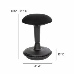 Flash Furniture Adjustable Height Active Office Stool - Black Sit-To-Stand Learning Chair - Padded Swivel Stool with Rocking, Wobble, Tilting Motion -Office Chairs Sales Shop unnamed file 6461