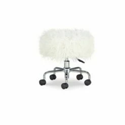 Tillie Faux Fur Stool - Linon