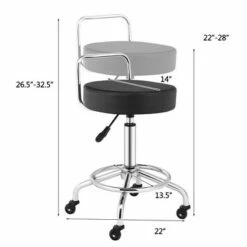 Costway Set of 2 Pneumatic Work Stool Adjustable Swivel Task Chair Lab Spa Office Salon