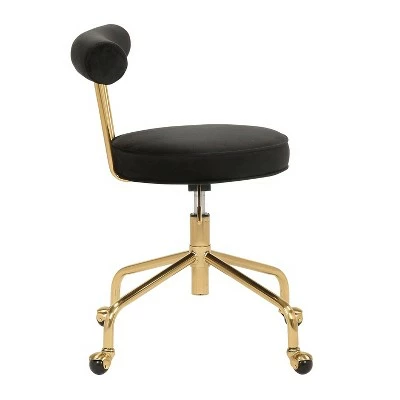 Rhonda Steel/Velvet Task Chair - LumiSource 3 Rhonda Steel/Velvet Task Chair - LumiSource