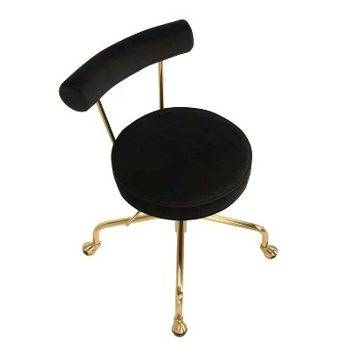 Rhonda Steel/Velvet Task Chair - LumiSource 9 Rhonda Steel/Velvet Task Chair - LumiSource - Image 7
