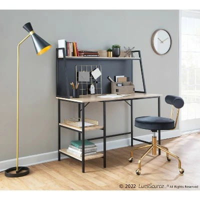 Rhonda Steel/Velvet Task Chair - LumiSource 12 Rhonda Steel/Velvet Task Chair - LumiSource - Image 10