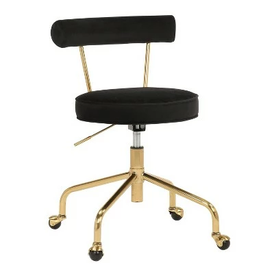 Rhonda Steel/Velvet Task Chair - LumiSource 13 Rhonda Steel/Velvet Task Chair - LumiSource - Image 11