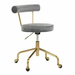 Rhonda Steel/Velvet Task Chair - LumiSource 31 Rhonda Steel/Velvet Task Chair - LumiSource -Office Chairs Sales Shop unnamed file 6506