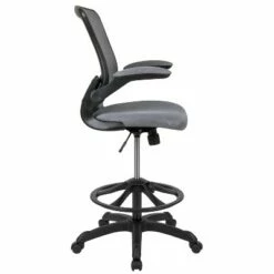 Flash Furniture Mid-Back Mesh Ergonomic Drafting Chair with Adjustable Foot Ring and Flip-Up Arms -Office Chairs Sales Shop unnamed file 6517