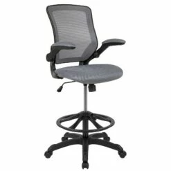 Flash Furniture Mid-Back Mesh Ergonomic Drafting Chair with Adjustable Foot Ring and Flip-Up Arms -Office Chairs Sales Shop unnamed file 6518