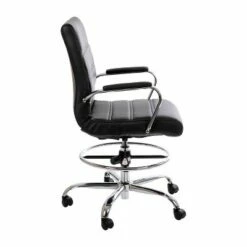 Flash Furniture Mid-Back LeatherSoft Drafting Chair with Adjustable Foot Ring and Chrome Base -Office Chairs Sales Shop unnamed file 6576