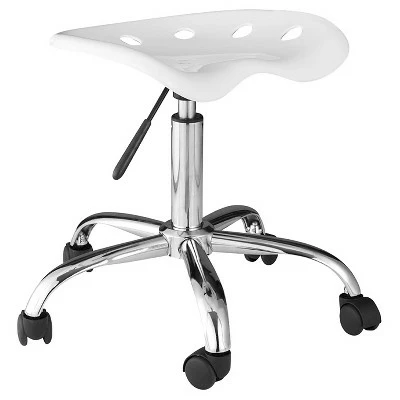 OneSpace 60-101401 Computer Task Chair with Tractor Seat, White 3 OneSpace 60-101401 Computer Task Chair with Tractor Seat, White