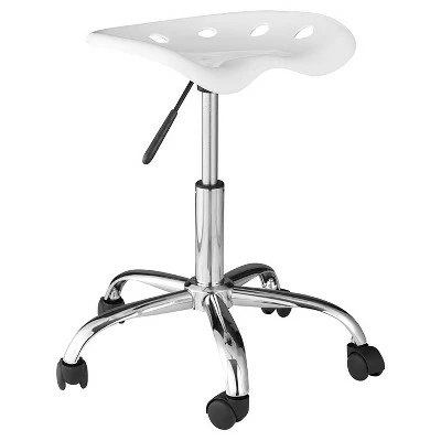 OneSpace 60-101401 Computer Task Chair with Tractor Seat, White 4 OneSpace 60-101401 Computer Task Chair with Tractor Seat, White - Image 2