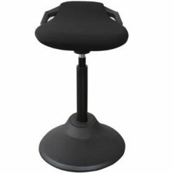 Stand Up Desk Store Ergonomic Adjustable Standing Desk Chair with Contoured Cushion and Grab Handles (Black)