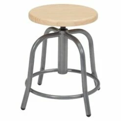 National Public Seating 2pk 18” - 25” Adjustable Designer Stool - Hampton Collection Black