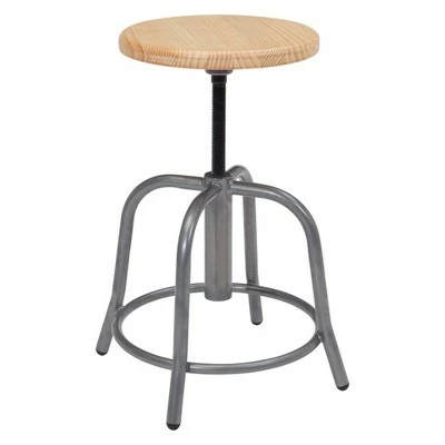 National Public Seating 2pk 18” - 25” Adjustable Designer Stool - Hampton Collection Black 3 National Public Seating 2pk 18” - 25” Adjustable Designer Stool - Hampton Collection Black - Image 2