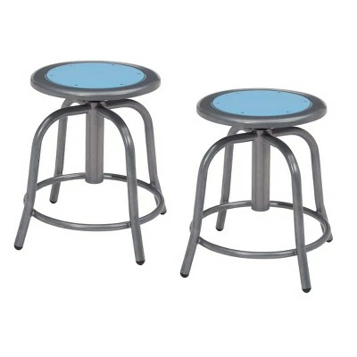 National Public Seating 2pk 18” - 25” Adjustable Designer Stool - Hampton Collection Black 10 National Public Seating 2pk 18” - 25” Adjustable Designer Stool - Hampton Collection Black - Image 9