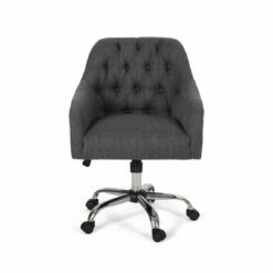 Barbour Tufted Home Office Chair with Swivel Base - Christopher Knight Home Navy Blue/silver Finish -Office Chairs Sales Shop unnamed file 664
