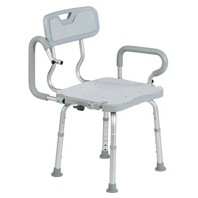 Drive Medical RTL12A001-GR PreserveTech 360 Degrees Swivel Adjustable Height Compact Bath Chair with 350 Pound Weight Capacity, Grey 2 Drive Medical RTL12A001-GR PreserveTech 360 Degrees Swivel Adjustable Height Compact Bath Chair with 350 Pound Weight Capacity, Grey