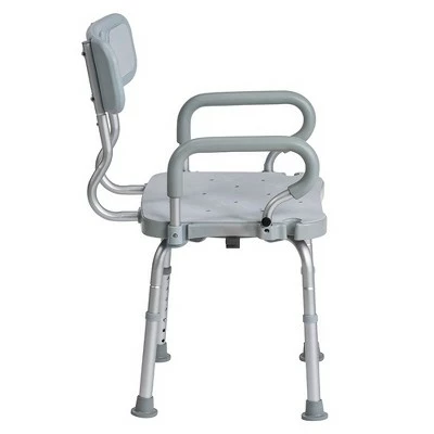Drive Medical RTL12A001-GR PreserveTech 360 Degrees Swivel Adjustable Height Compact Bath Chair with 350 Pound Weight Capacity, Grey 3 Drive Medical RTL12A001-GR PreserveTech 360 Degrees Swivel Adjustable Height Compact Bath Chair with 350 Pound Weight Capacity, Grey - Image 2