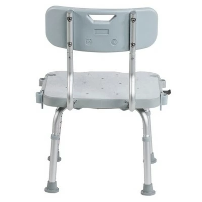 Drive Medical RTL12A001-GR PreserveTech 360 Degrees Swivel Adjustable Height Compact Bath Chair with 350 Pound Weight Capacity, Grey 5 Drive Medical RTL12A001-GR PreserveTech 360 Degrees Swivel Adjustable Height Compact Bath Chair with 350 Pound Weight Capacity, Grey - Image 4