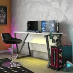 Mission Padded Seat Gaming Stool - Ntense Black