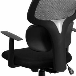 Flash Furniture Mid-Back Black Mesh Swivel Task Office Chair with Flexible Dual Lumbar Support and Arms -Office Chairs Sales Shop unnamed file 6743