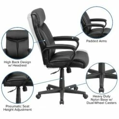Flash Furniture High Back Black LeatherSoft Executive Swivel Office Chair with Slight Mesh Accent and Arms 12 Flash Furniture High Back Black LeatherSoft Executive Swivel Office Chair with Slight Mesh Accent and Arms -Office Chairs Sales Shop unnamed file 6763