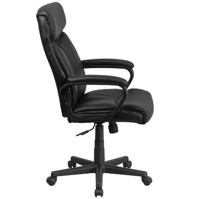 Flash Furniture High Back Black LeatherSoft Executive Swivel Office Chair with Slight Mesh Accent and Arms 9 Flash Furniture High Back Black LeatherSoft Executive Swivel Office Chair with Slight Mesh Accent and Arms - Image 7