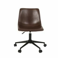 Jarvi Contemporary Upholstered Swivel Office Chair with Rolling Casters - Christopher Knight Home Dark Brown/matte 25 Jarvi Contemporary Upholstered Swivel Office Chair with Rolling Casters - Christopher Knight Home Dark Brown/matte -Office Chairs Sales Shop unnamed file 677