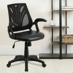 Flash Furniture Mid-Back Designer Mesh Swivel Task Office Chair with Open Arms