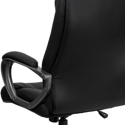 Flash Furniture High Back Black LeatherSoft Executive Swivel Office Chair with Titanium Nylon Base and Arms 6 Flash Furniture High Back Black LeatherSoft Executive Swivel Office Chair with Titanium Nylon Base and Arms - Image 4