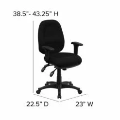 Flash Furniture Mid-Back Black Fabric Multifunction Executive Swivel Ergonomic Office Chair with Adjustable Arms 13 Flash Furniture Mid-Back Black Fabric Multifunction Executive Swivel Ergonomic Office Chair with Adjustable Arms -Office Chairs Sales Shop unnamed file 6830