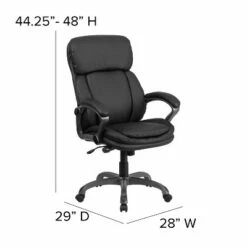 Flash Furniture High Back Black LeatherSoft Executive Swivel Ergonomic Office Chair with Lumbar Support Knob with Arms -Office Chairs Sales Shop unnamed file 6858