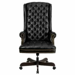 High Back Traditional Fully Tufted Black LeatherSoft Executive Swivel Ergonomic Office Chair with Arms Black - Flash Furniture -Office Chairs Sales Shop unnamed file 6890