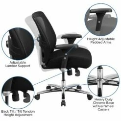 Flash Furniture HERCULES Series 24/7 Intensive Use Big & Tall 500 lb. Rated Black Mesh Executive Ergonomic Office Chair with Ratchet Back -Office Chairs Sales Shop unnamed file 6902