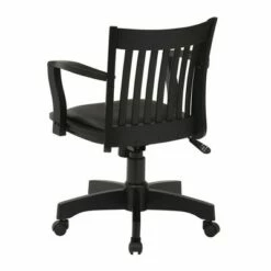Deluxe Wood Banker's Chair Padded Seat with Base - OSP Home Furnishings Black -Office Chairs Sales Shop unnamed file 6922