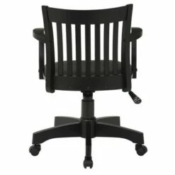 Deluxe Wood Banker's Chair Padded Seat with Base - OSP Home Furnishings Black -Office Chairs Sales Shop unnamed file 6923